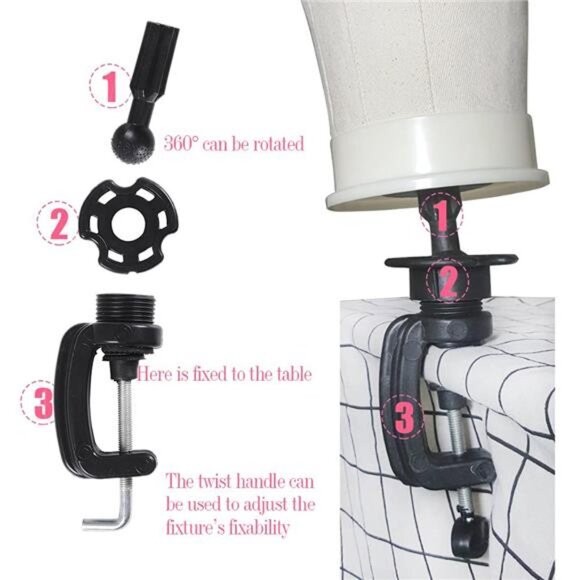 21"-24" Poly Canvas Block Head Professional Mannequin Canvas Head - Picture 5 of 7